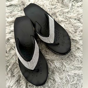 Volatile Sparkle Wedge Thong Sandal
